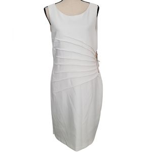 IVANKA TRUMP NWT: Ivory/White Sunburst Sheath Dress - Size 16